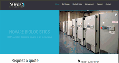 Desktop Screenshot of novarebiologistics.com